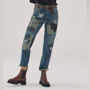 Anthropologie The Borrowed Pilcro Patchwork Jeans boho chic Size 27